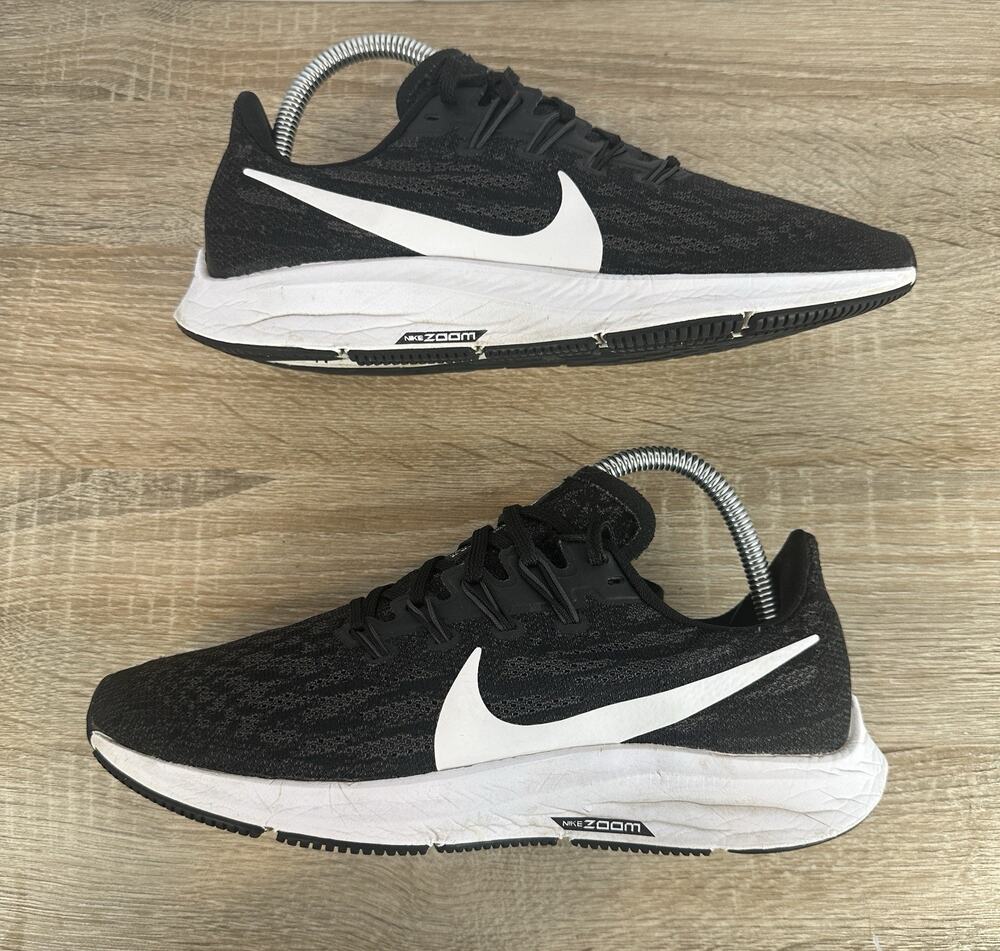 Nike Air Zoom Pegasus 38 Womens Size 8 Black White Running Shoes AQ2210-004